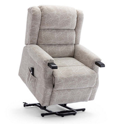 More4Homes Ashfield Electric Fabric Single Motor Riser Rise Recliner Lift Mobility Tilt Chair Cream - image 1