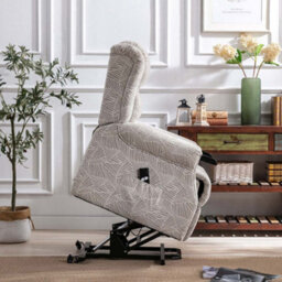 More4Homes Ashfield Electric Fabric Single Motor Riser Rise Recliner Lift Mobility Tilt Chair Cream - thumbnail 7
