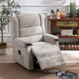 More4Homes Ashfield Electric Fabric Single Motor Riser Rise Recliner Lift Mobility Tilt Chair Cream - thumbnail 8