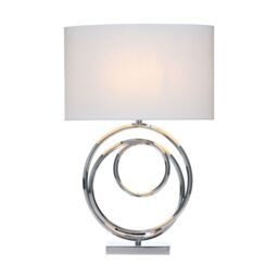Inlight Dia Spiral Round Polished Shiny Chrome Effect Table Light - thumbnail 6