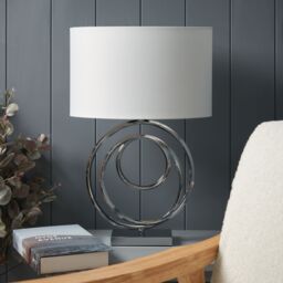 Inlight Dia Spiral Round Polished Shiny Chrome Effect Table Light - thumbnail 2