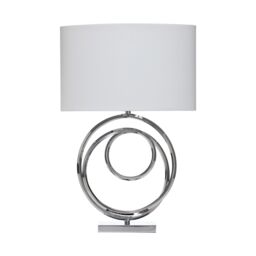Inlight Dia Spiral Round Polished Shiny Chrome Effect Table Light - thumbnail 7