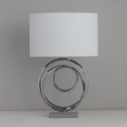 Inlight Dia Spiral Round Polished Shiny Chrome Effect Table Light - thumbnail 4