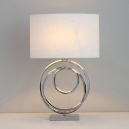 Inlight Dia Spiral Round Polished Shiny Chrome Effect Table Light