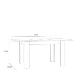 Wyld Haus Faro Extendable Industrial Dining Table With Mauvella Oak Legs, Natural - thumbnail 6