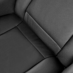 Wyld And Coco Luxlounge Recliner Armchair With Footstool Black Vegan Leather Swivel - Compact Modern Design - thumbnail 9
