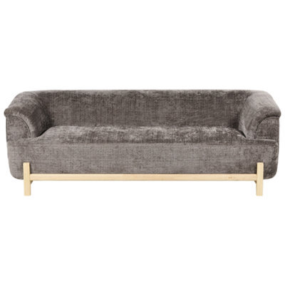 Wyld And Coco Cozynest 5-Seater Living Room Set Brown Chenille With Eucalyptus Legs - 2+3 Configuration, L205 X D85 X H67Cm - image 1