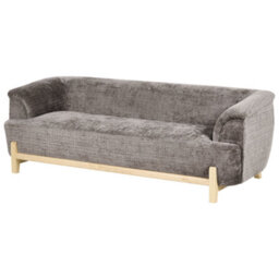Wyld And Coco Cozynest 5-Seater Living Room Set Brown Chenille With Eucalyptus Legs - 2+3 Configuration, L205 X D85 X H67Cm - thumbnail 5