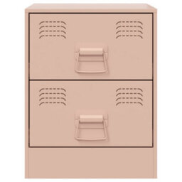 Berkfield Bedside Cabinet Pink 34.5X39X44 Cm Steel - thumbnail 6
