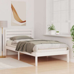 Berkfield With Headboard White 90 X 200 Cm Solid Pine Wood - thumbnail 5