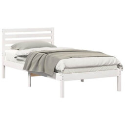 Berkfield With Headboard White 90 X 200 Cm Solid Pine Wood - thumbnail 3