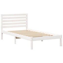 Berkfield With Headboard White 90 X 200 Cm Solid Pine Wood - thumbnail 2