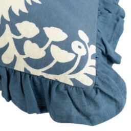 Paoletti Montrose Floral Cotton Fringed Cushion Cover - thumbnail 4