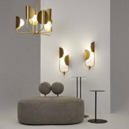 Luminosa Lighting Luminosa Tropic I Modern Wall Lamp Brass 2Xg9 White Shade - thumbnail 2