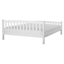 Beliani Bed Pine Wood Giverny 160 X 200 Cm (Eu King Size) White - thumbnail 5