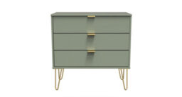 Fuji 3 Drawer Chest In Reed Green (Ready Assembled)