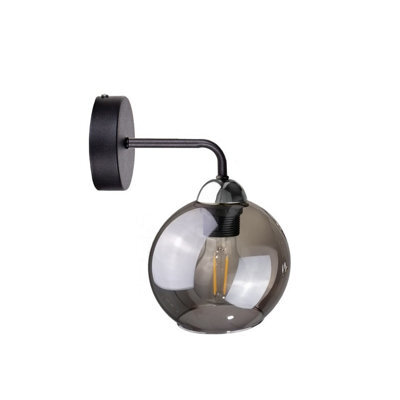 Luminosa Lighting Luminosa Cosmo Dome Wall Lamp Black, Silver, 23Cm, 1X E27