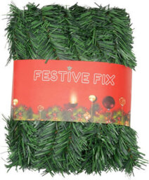 Festive Fix 52 Feet 16M Christmas Green Twist Garlands, Christmas Garland For Stairs, Christmas Door Garlands - thumbnail 1