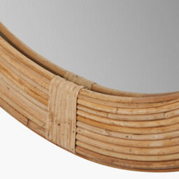 Pacific Lifestyle Natural Bent Bamboo Frame Round Wall Mirror - thumbnail 5