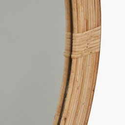 Pacific Lifestyle Natural Bent Bamboo Frame Round Wall Mirror - thumbnail 7