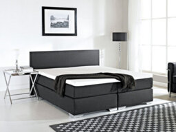 Beliani Divan Bed Fabric President 180 X 200 Cm (Eu Super King) Black - thumbnail 2