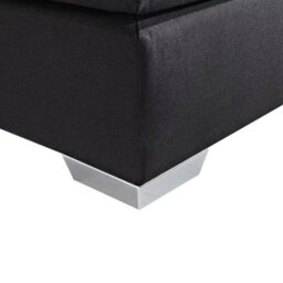 Beliani Divan Bed Fabric President 180 X 200 Cm (Eu Super King) Black - thumbnail 8