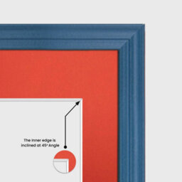 AK Frames 20X14 Navy Blue Classic Multi Photo Frame With Poppy Red Mount - Holds 2 Apertures (2X) A4 Photos - thumbnail 7