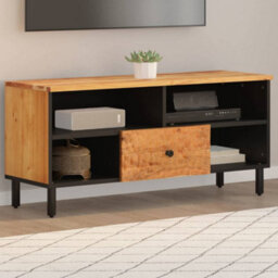 Berkfield Tv Cabinet 100X33X46 Cm Solid Wood Acacia - thumbnail 1