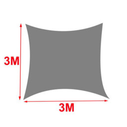 Sundaze 3X3M Square Anthracite Sun Shade Sail Outdoor Garden Patio Sunscreen Uv Block With Free Rope - thumbnail 3