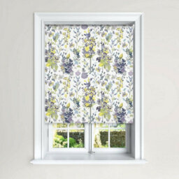 Lister Cartwright Olivia Bard Floral Blackout Roller Blind Easy Fit Child Safety Included (Kew Olive, 120Cm Width X 140 Cm Drop)