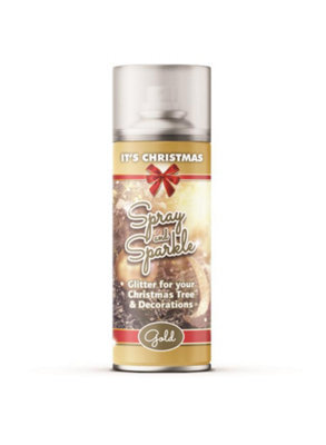 Christmas Spray And Sparkle Glitter Gold Festive Decoration Spray 200Ml - 2694