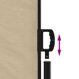 Berkfield Retractable Side Awning Beige 140X600 Cm - thumbnail 6