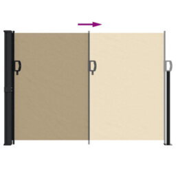 Berkfield Retractable Side Awning Beige 140X600 Cm - thumbnail 5