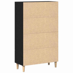 Walplus Highboard With Drawer Black 70 X 31 X 115 Cm Engineered Wood - thumbnail 6