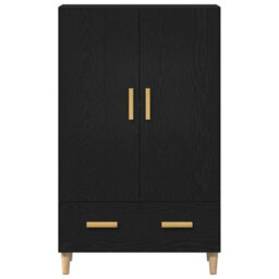 Walplus Highboard With Drawer Black 70 X 31 X 115 Cm Engineered Wood - thumbnail 7