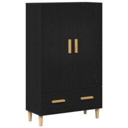 Walplus Highboard With Drawer Black 70 X 31 X 115 Cm Engineered Wood - thumbnail 2