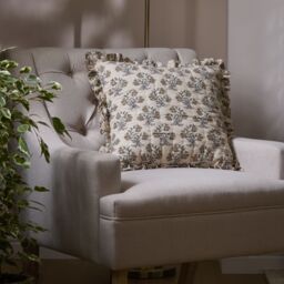 Multicoloured Floral Embroidered & Printed Effect Indoor Cushion (L)45Cm (W)45Cm - thumbnail 5
