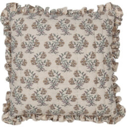 Multicoloured Floral Embroidered & Printed Effect Indoor Cushion (L)45Cm (W)45Cm