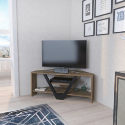 Decorotika Karin Tv Stand Tv Unit For Tvs Up To 45 Inch Walnut And Black - thumbnail 3