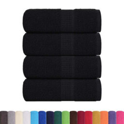 Walplus Guest Towels 4 Pcs Black 30X50 Cm 360 Gsm 100% Cotton - thumbnail 2
