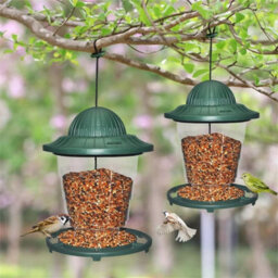 Hanging Bird Feeder, Plastic Feeding Station For Garden Wild Birds - thumbnail 3