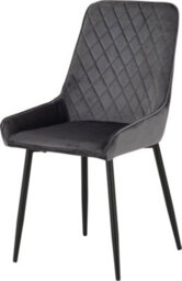 Seconique Treviso Light Oak Effect And Black Dining Set With Grey Velvet Avery Chairs - thumbnail 7