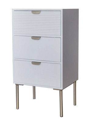 Minster Chest Of Drawer - Wood - L30 X W40 X H75 Cm - White - image 1