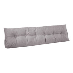 Living And Home Light Gray Cotton And Linen Triangular Tatami Headboard Cushion/pillow, 180Cm W X 20Cm D X 50Cm H - thumbnail 4