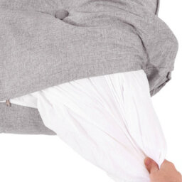 Living And Home Light Gray Cotton And Linen Triangular Tatami Headboard Cushion/pillow, 180Cm W X 20Cm D X 50Cm H - thumbnail 6