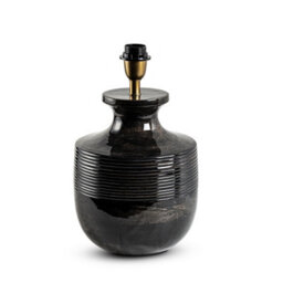 Large Black Brown Wash Wooden Table Lamp With Fabric Shade For Living Room Or Bedroom 58X40X40Cm - thumbnail 2
