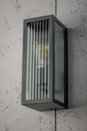 CGC Lighting Cgc Outdoor Outside Wall Light Bevelled Glass Black E27 Traditional Security Porch - thumbnail 5