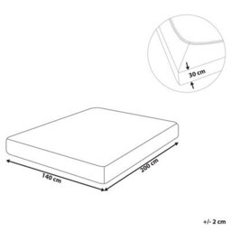 Beliani Fitted Sheet Janbu Cotton 140 X 200 Cm Pastel Pink - thumbnail 3