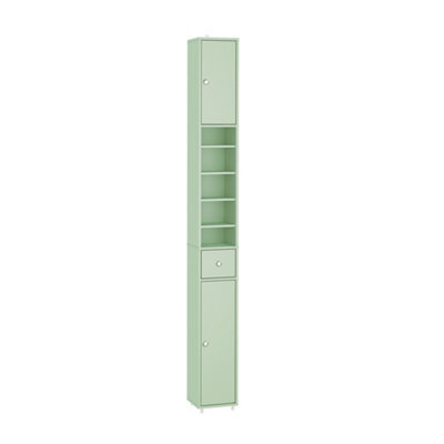 Sobuy Bzr34-Ii-Gr,tall Bathroom Storage Cabinet - Slim Bathroom Unit,compact Bathroom Furniture,light Green,w20Xd20Xh180 - image 1