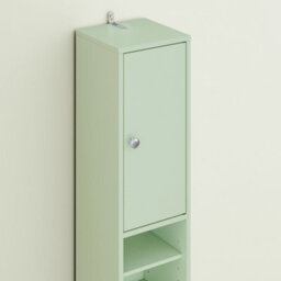Sobuy Bzr34-Ii-Gr,tall Bathroom Storage Cabinet - Slim Bathroom Unit,compact Bathroom Furniture,light Green,w20Xd20Xh180 - thumbnail 7